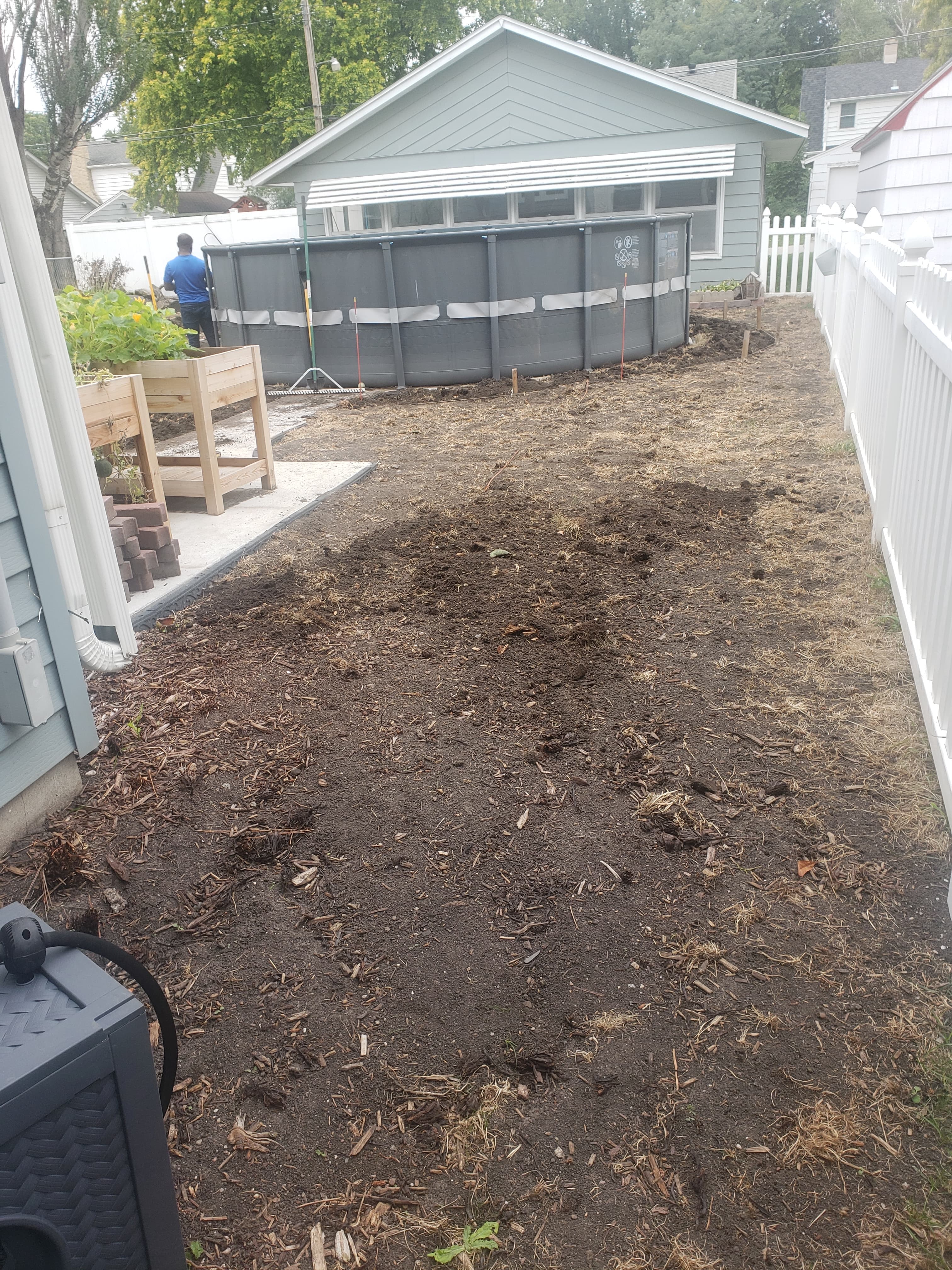 Backyard transformation project in Fargo ND