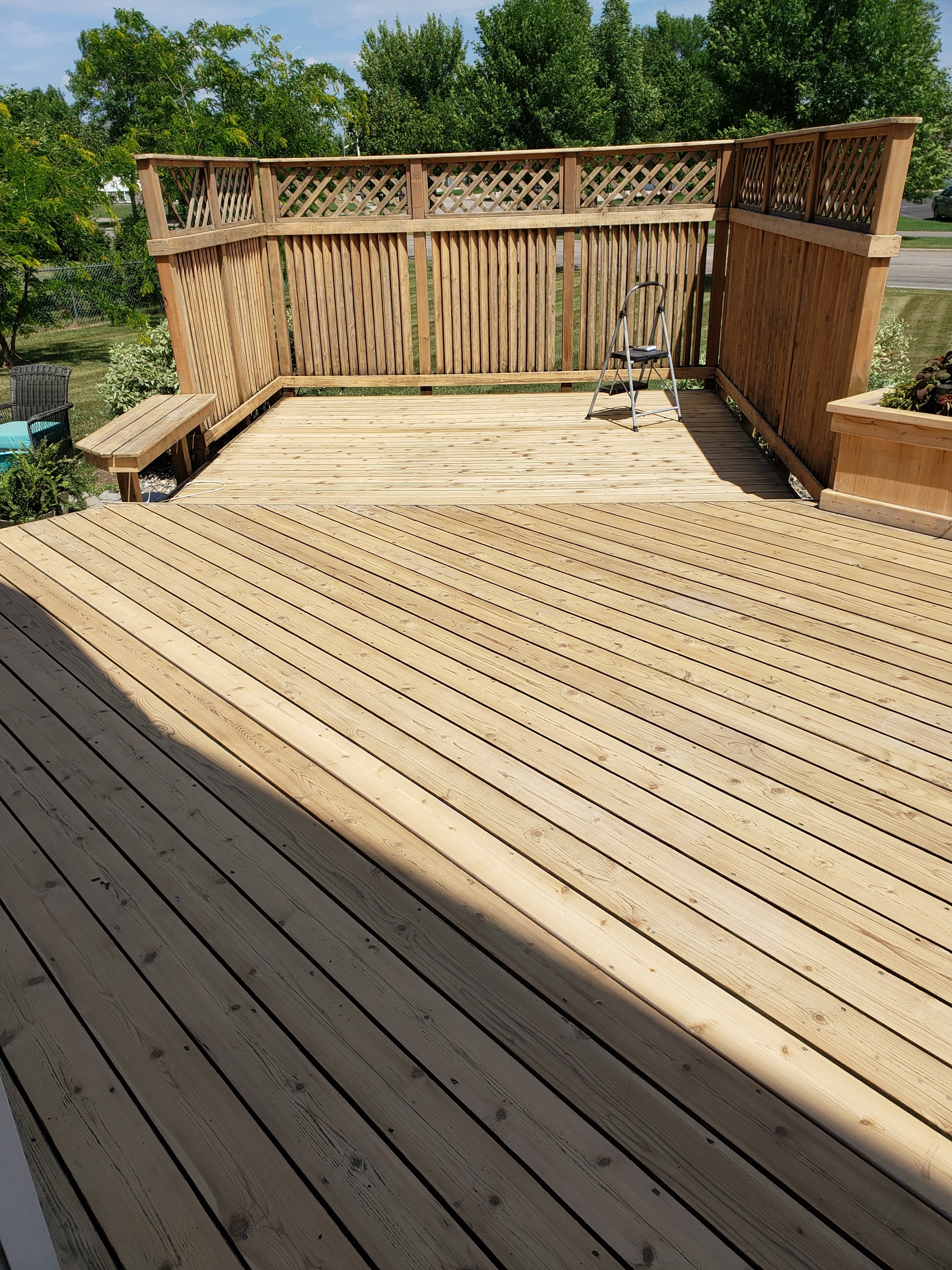 Deck construction project in Fargo ND