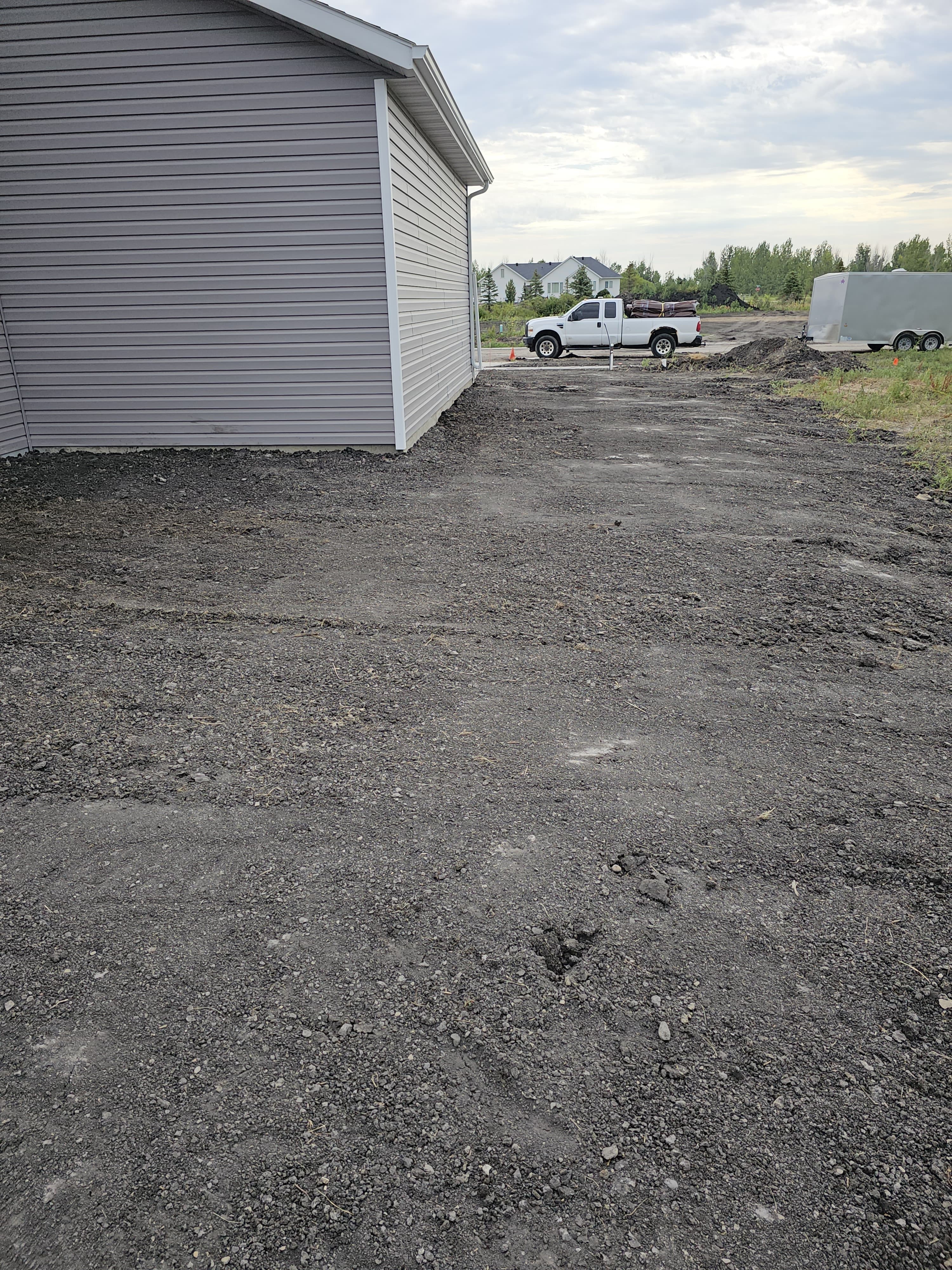 Road grading and paving preparation in Fargo ND