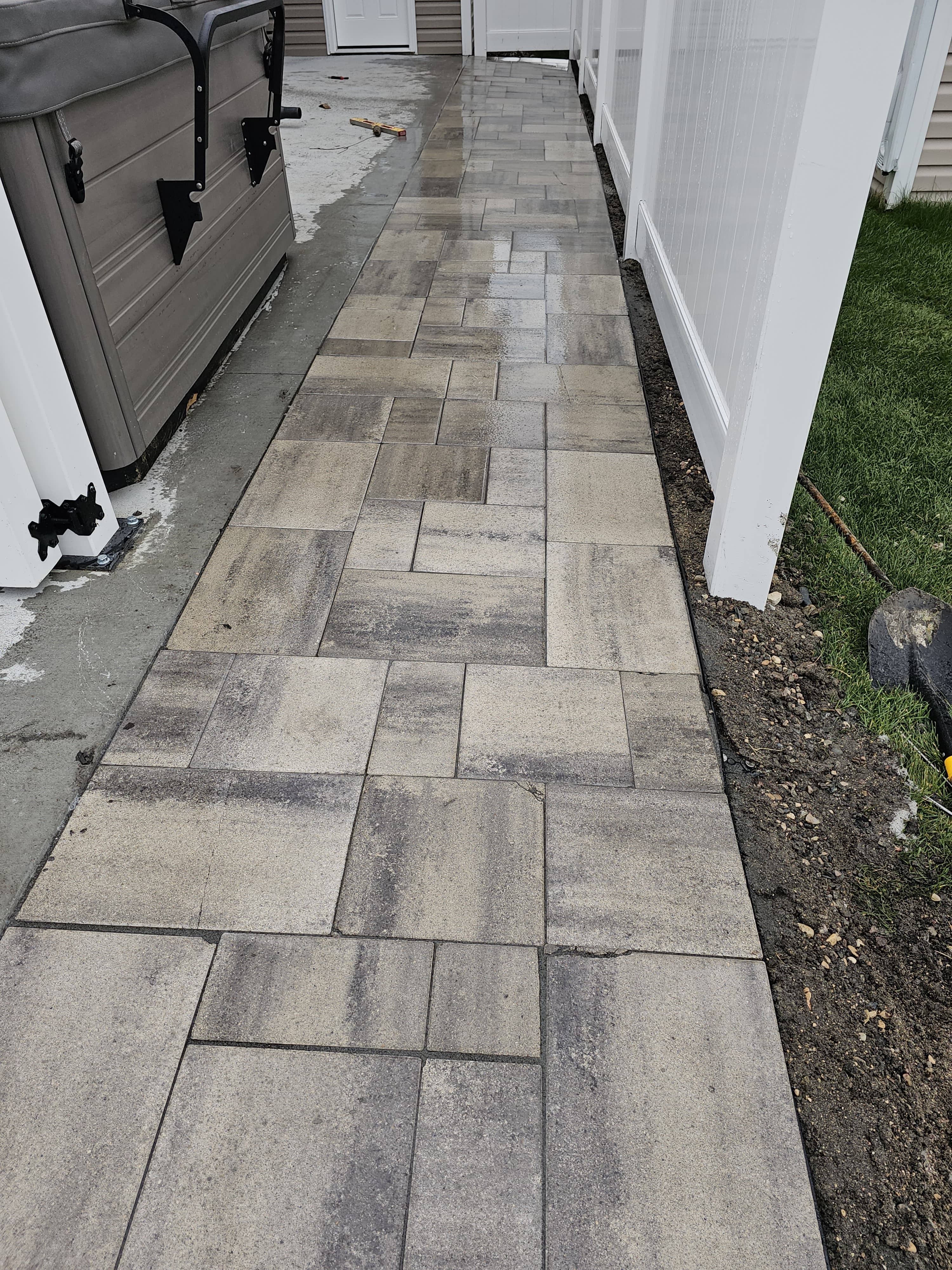 Paver walkway installation in Fargo ND